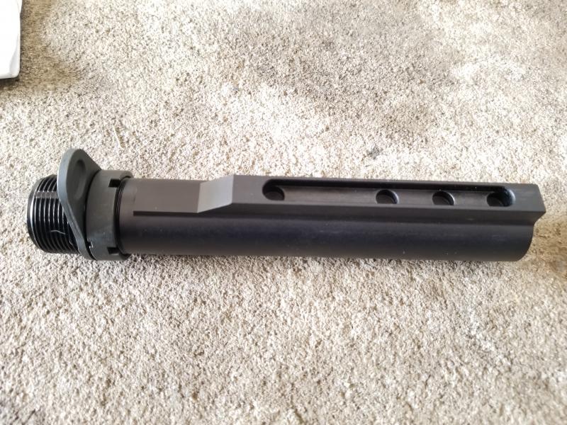 Colt buffer tube, LWRC stock, SLK stock, ALG shim pack, MOE mid HG